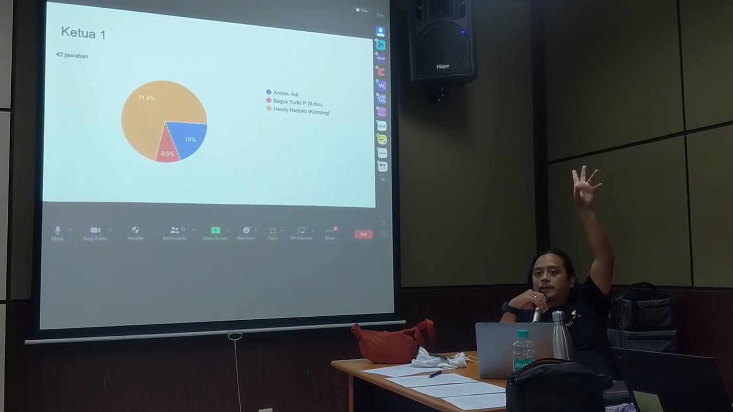 Proses pemungutan suara pemilihan ketua KoPL99